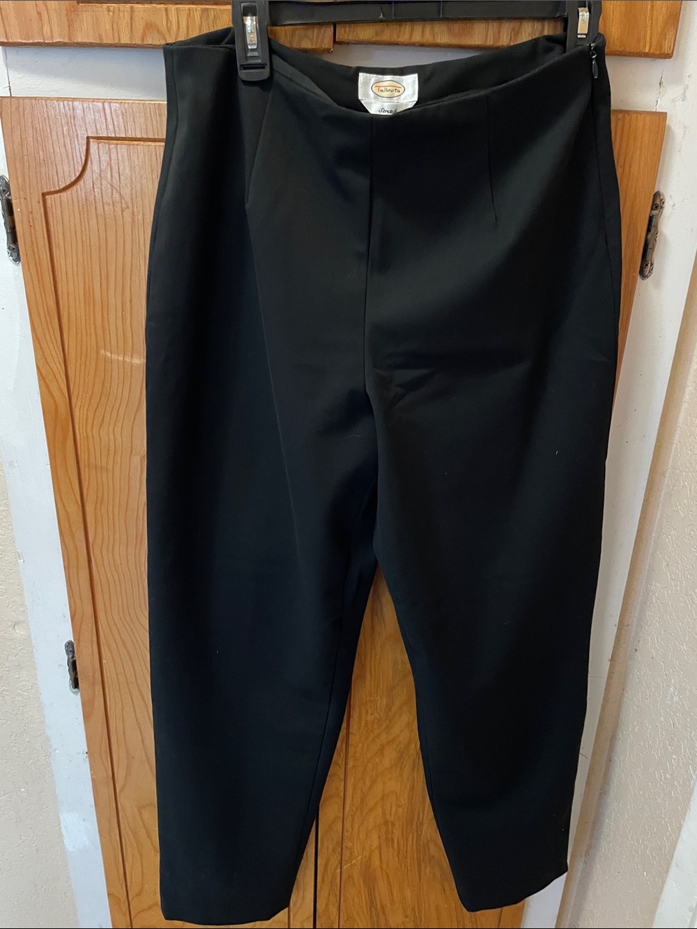 Talbots Black Cropped Ponte Straight-Leg Pants